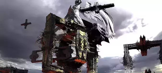 Octane City Structures Holy version Kit bash 3D model