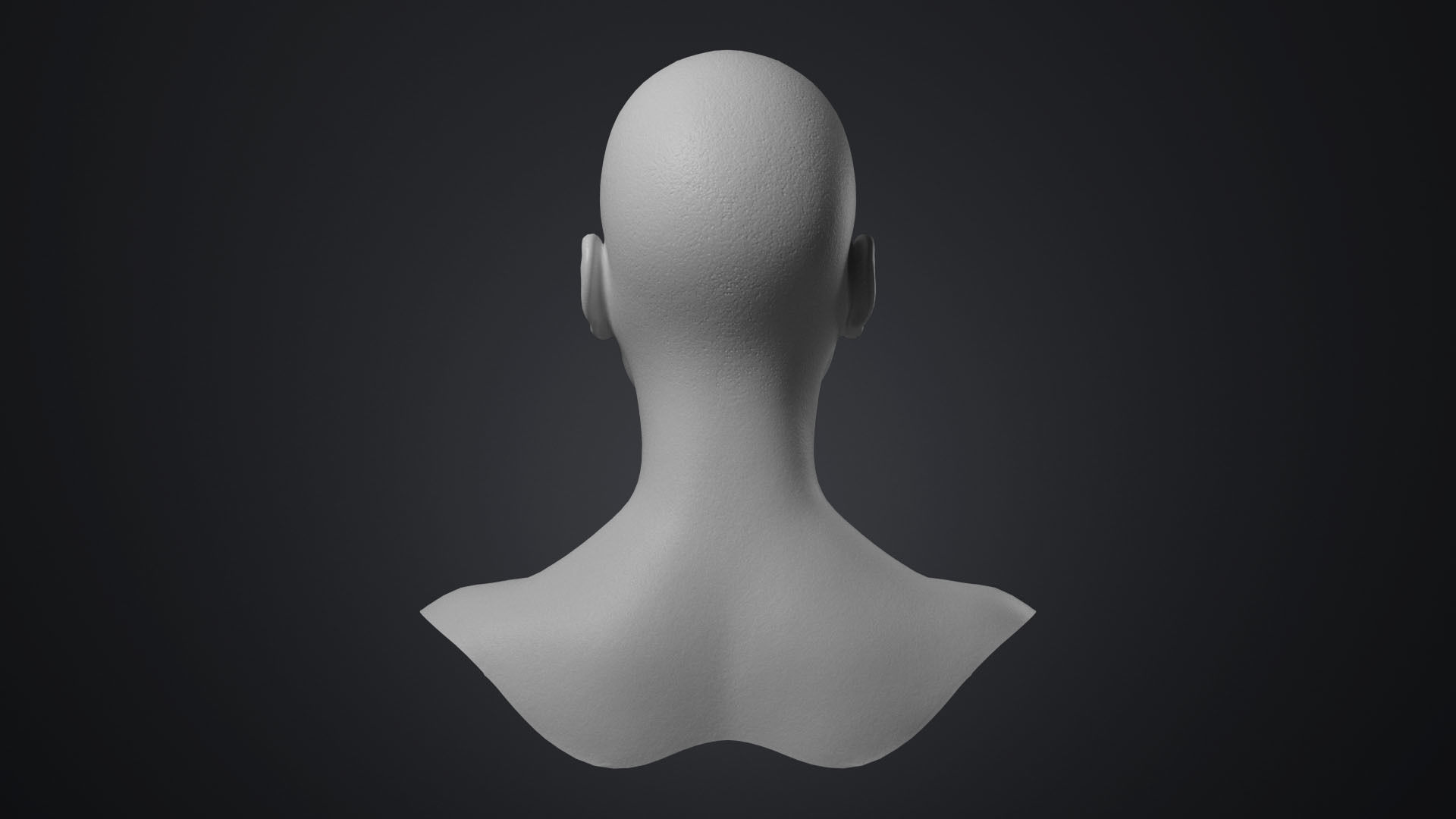 Female Head With Detailed Skin Texture Low-poly 3D model_6