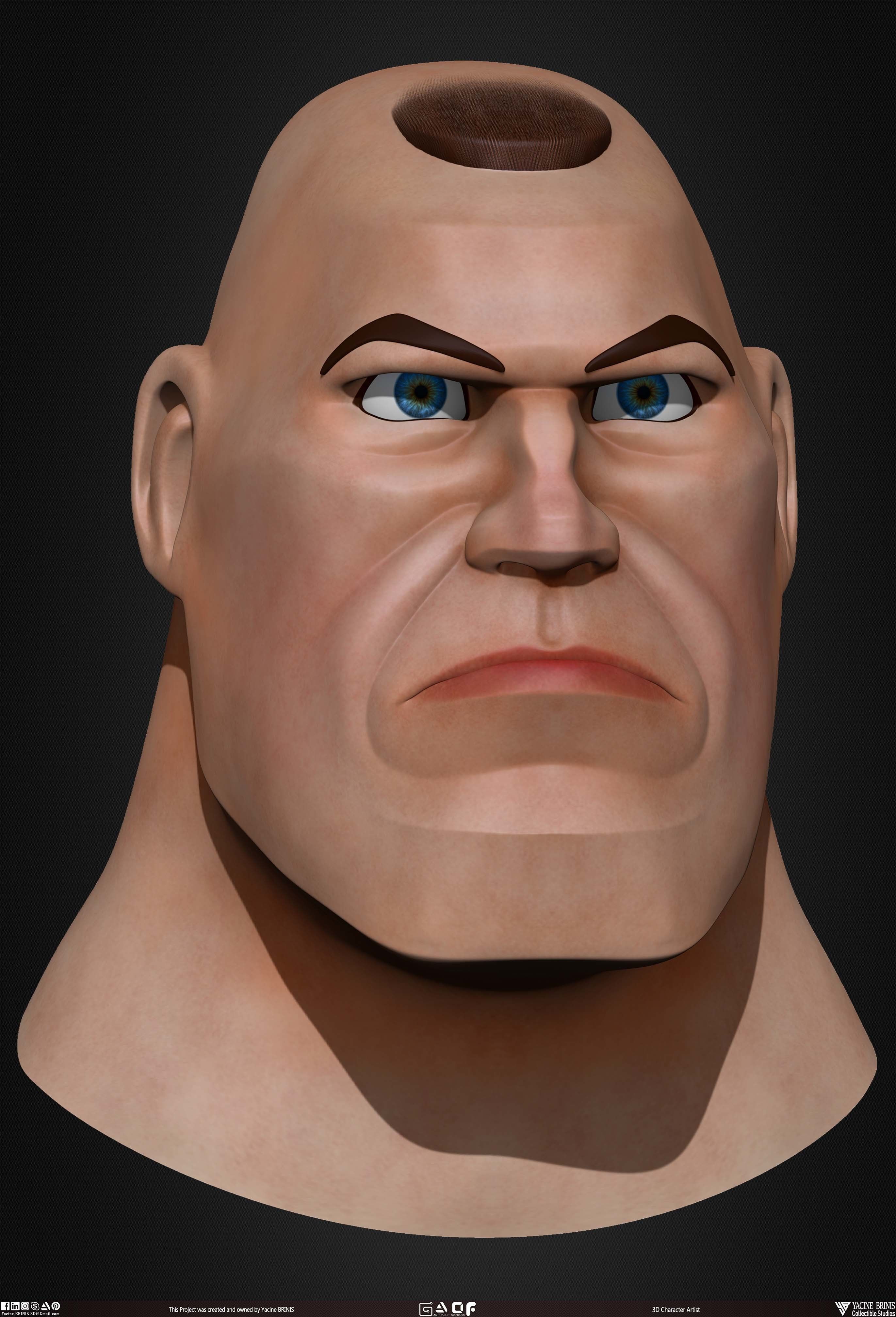 Cartoon Male Head Basemesh Vol 01 Low-poly 3D model_30