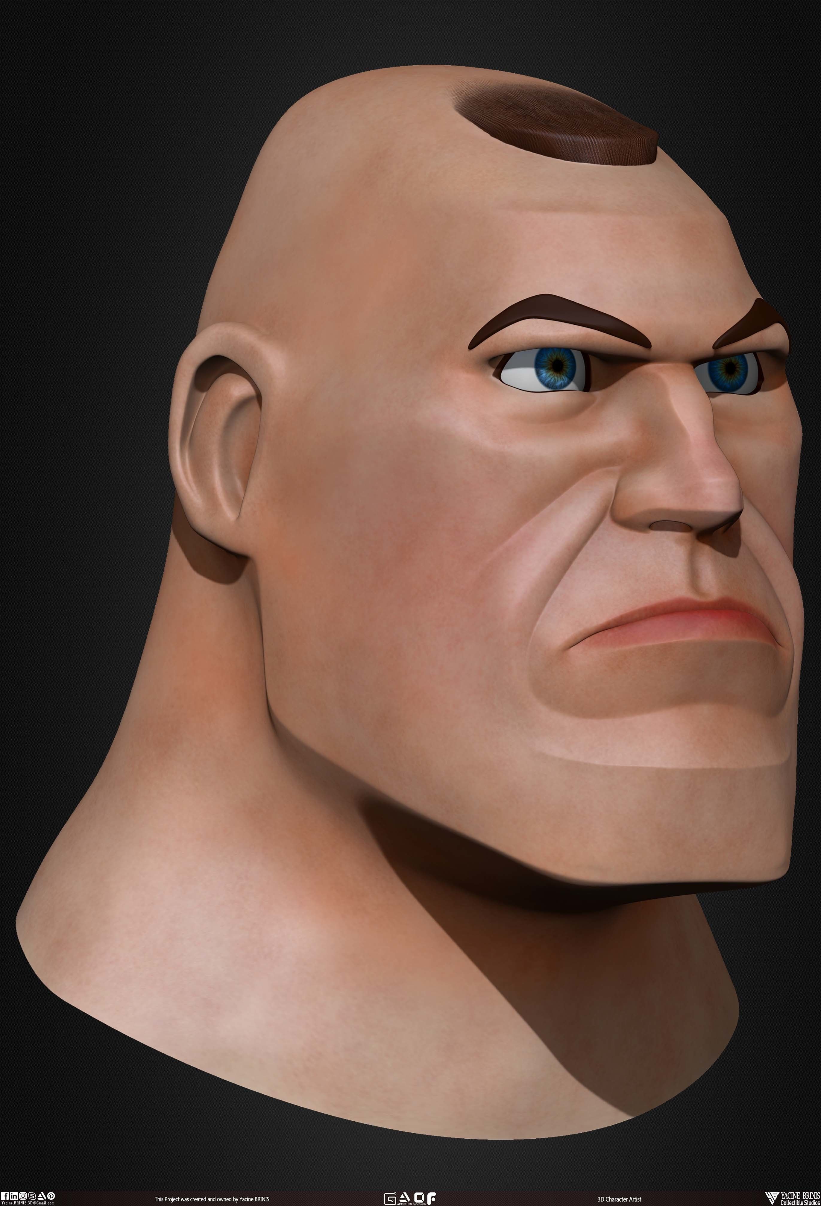 Cartoon Male Head Basemesh Vol 01 Low-poly 3D model_28