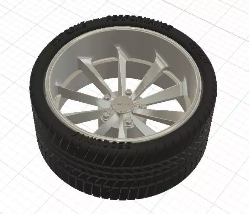 TSW Aileron Wheels with Tires and Brakes for 3D Print 3D print model_0