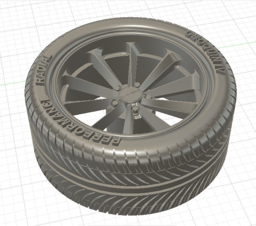 TSW Aileron Wheels with Tires and Brakes for 3D Print 3D print model_8