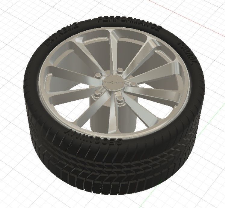 TSW Aileron Wheels with Tires and Brakes for 3D Print 3D print model_1