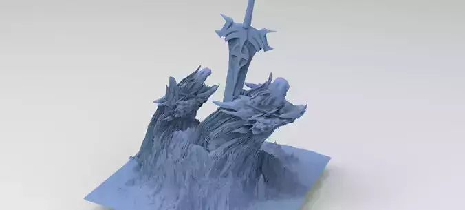 Dragon Clawed Spiked mountain swords 3  3D model