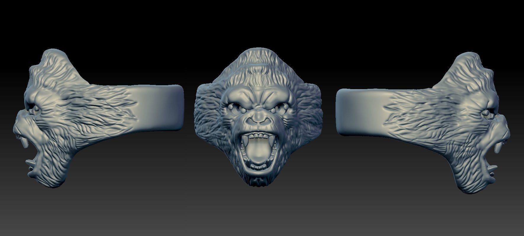 Gorilla Ring  Free 3D model_10
