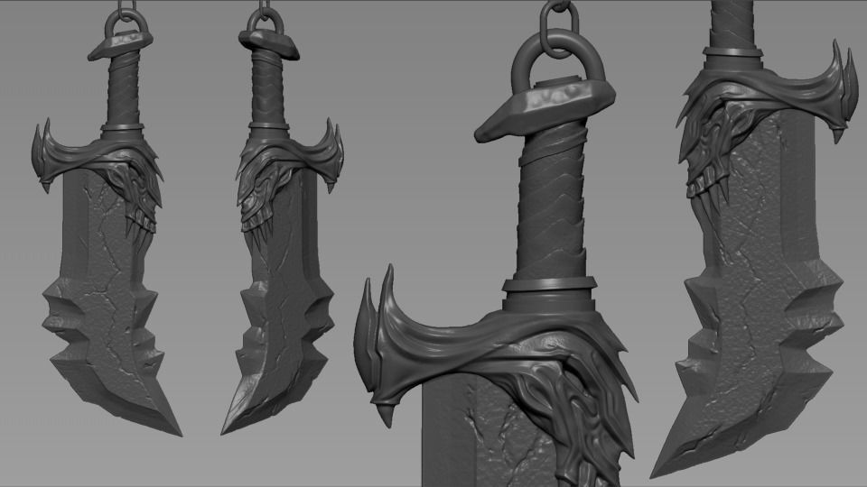 KRATOS BLADES OF CHAOS - GOD OF WAR PROP 3D print model_3