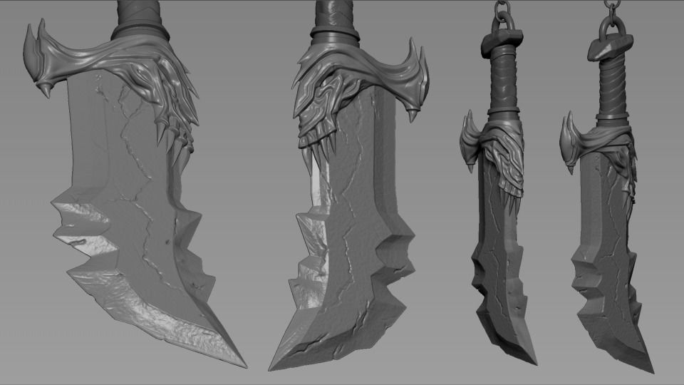 KRATOS BLADES OF CHAOS - GOD OF WAR PROP 3D print model_2