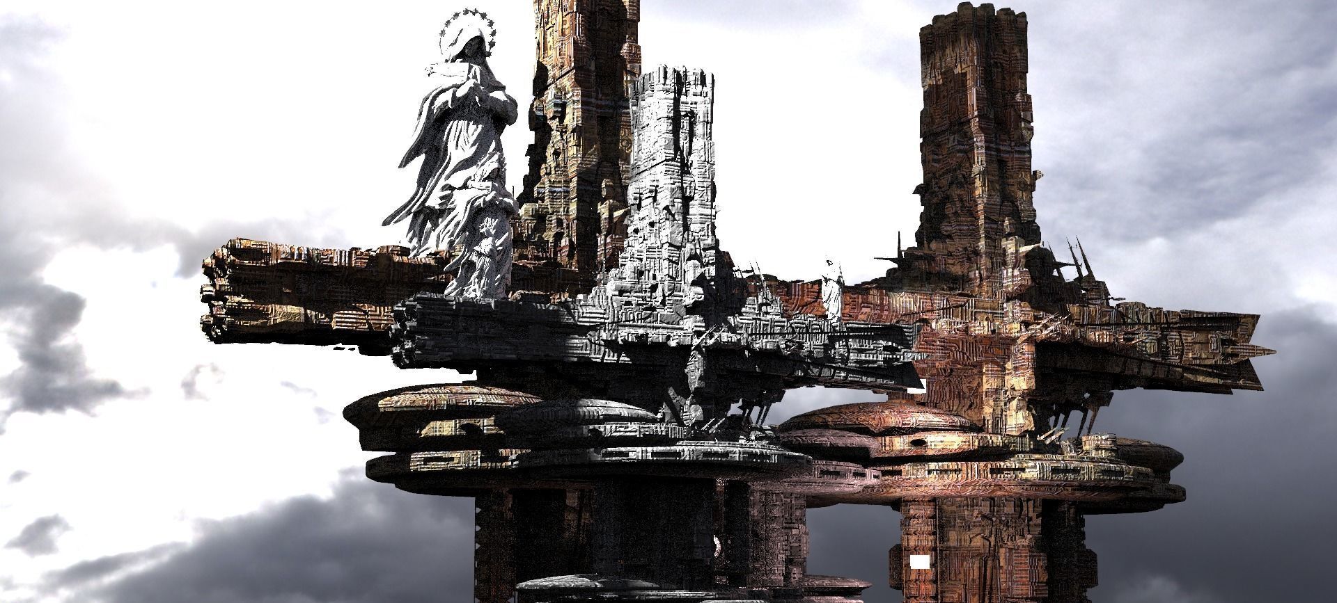 Dantes Inferno Heavens Cross Kit bash 2 3D model_1