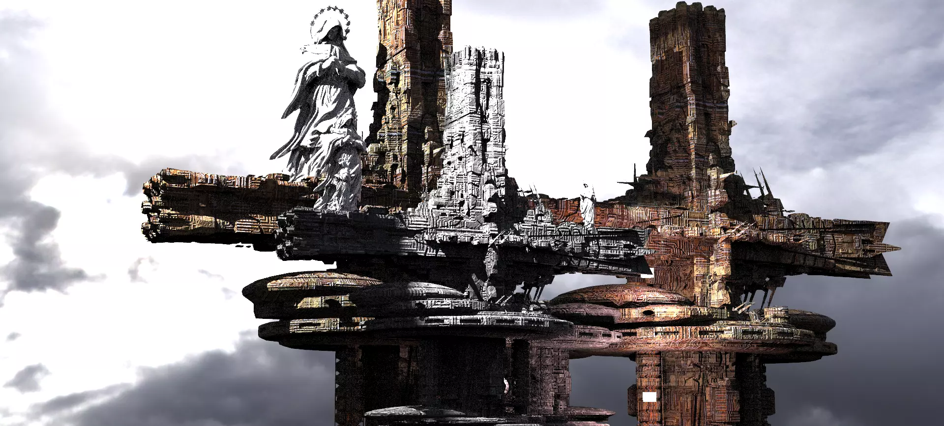 Dantes Inferno Heavens Cross Kit bash 2 3D model_0