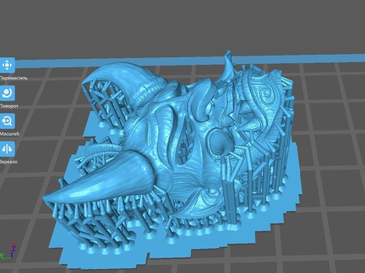 Hannya mask pendant Oni Mask Samurai Mask necklace 3D model 3D print model_17