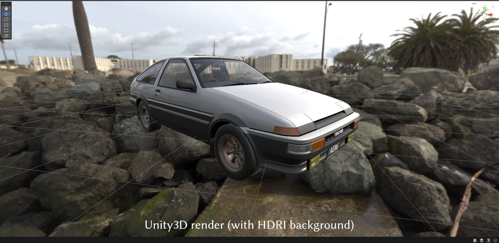 Toyota Sprinter AE86 Trueno Low-poly 3D model_17
