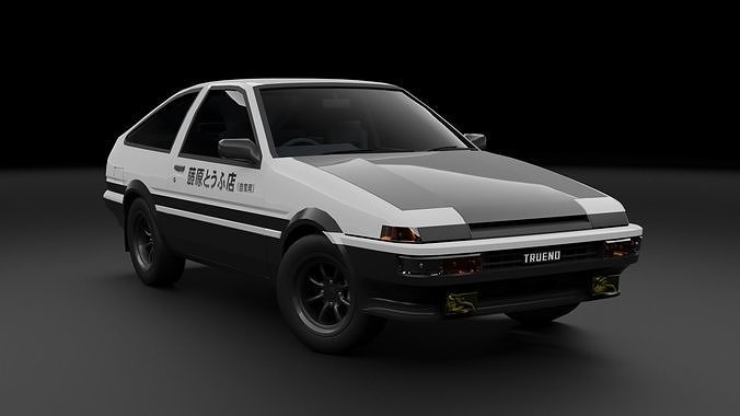 Toyota Sprinter AE86 Trueno Low-poly 3D model
