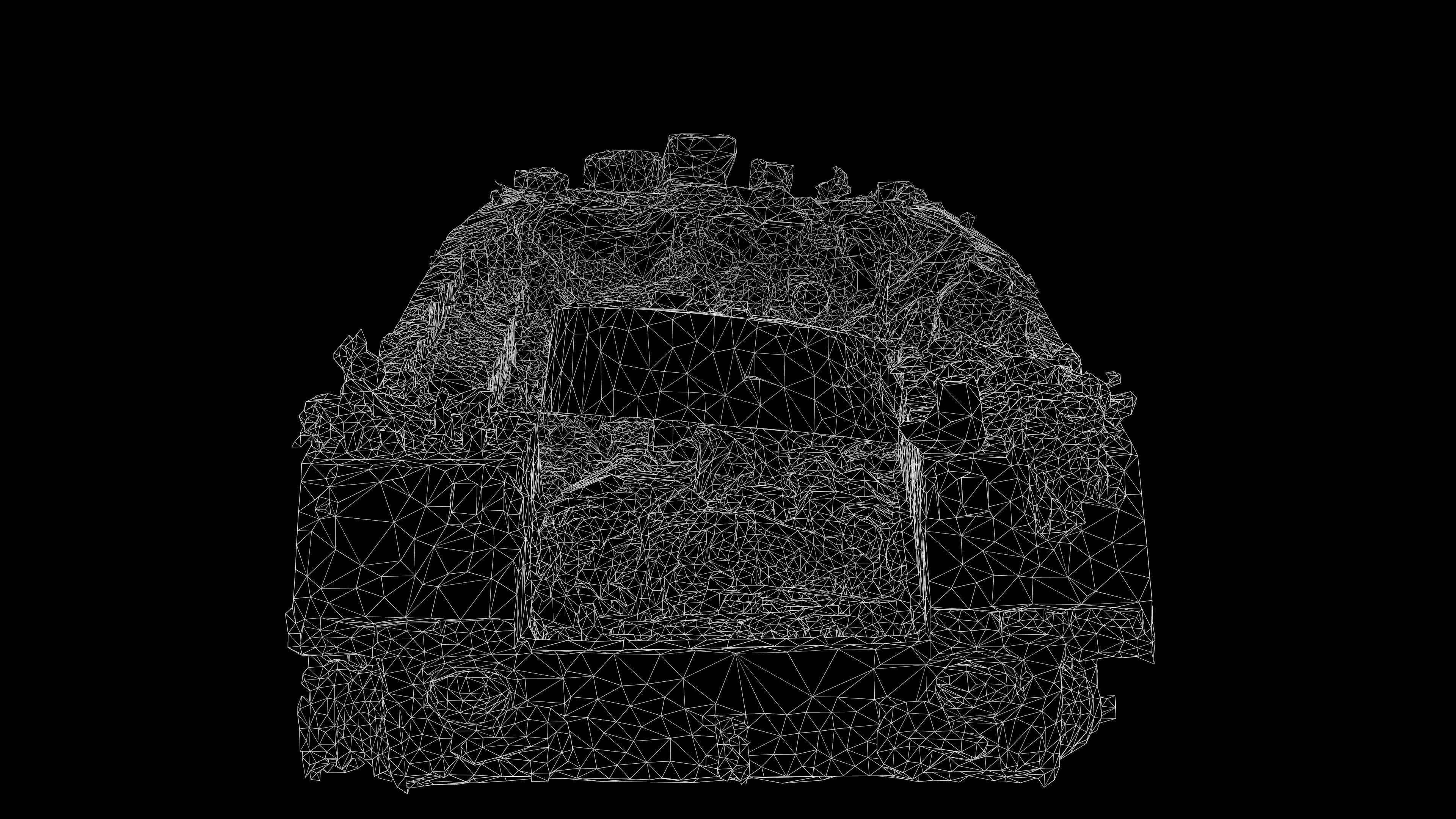 Destroyed and burnt Russian BMD-2 Photoscan PBR Game Ready Low-poly 3D model_14