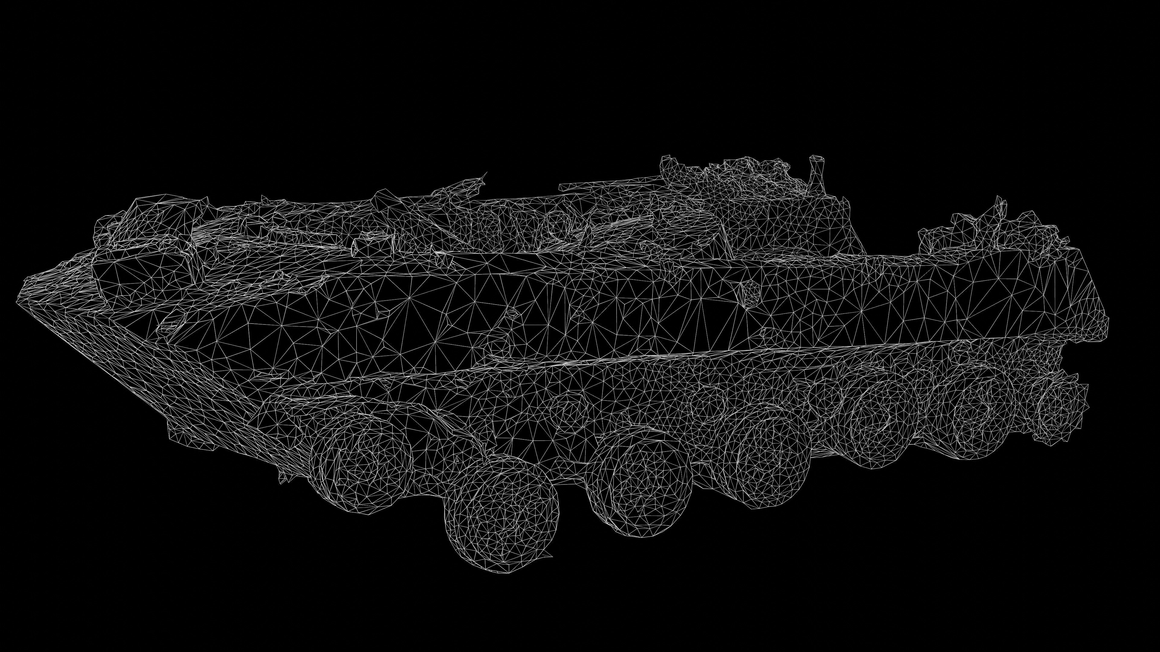 Destroyed and burnt Russian BMD-2 Photoscan PBR Game Ready Low-poly 3D model_20
