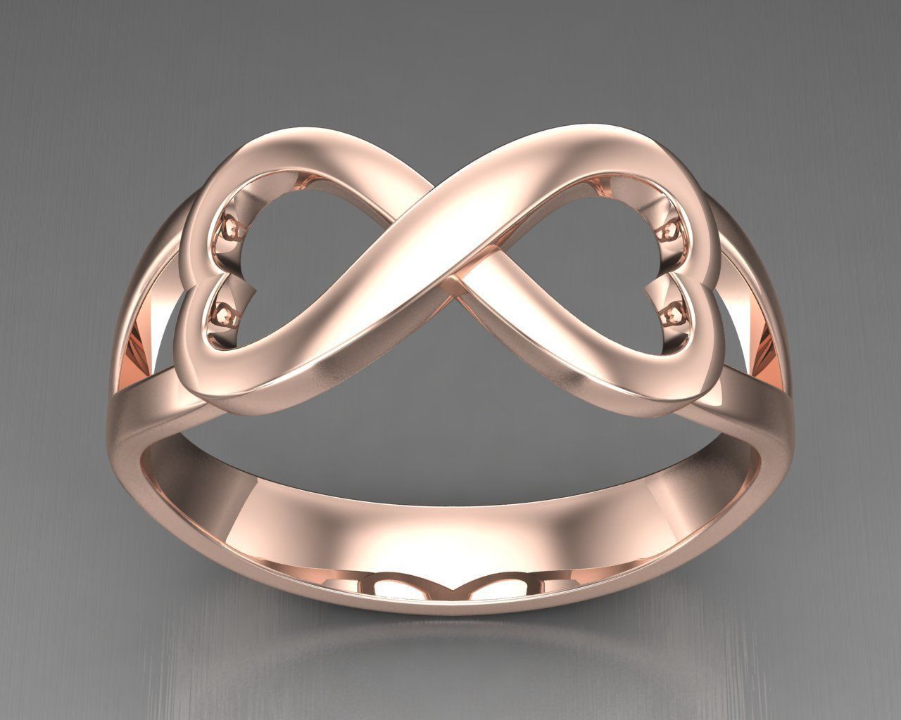Infinity Heart Ring 3D print model_4