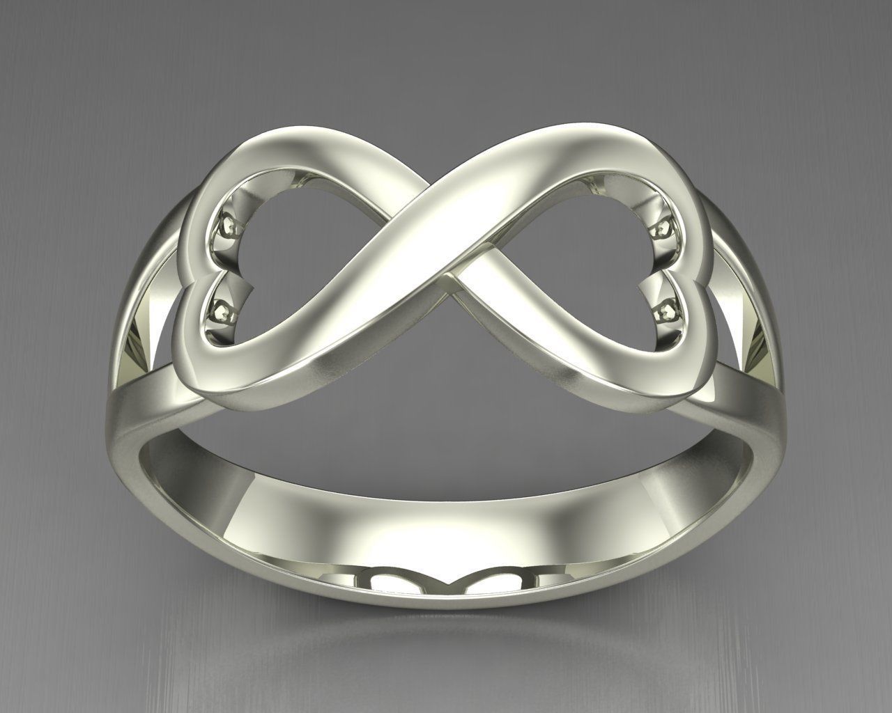 Infinity Heart Ring 3D print model_6