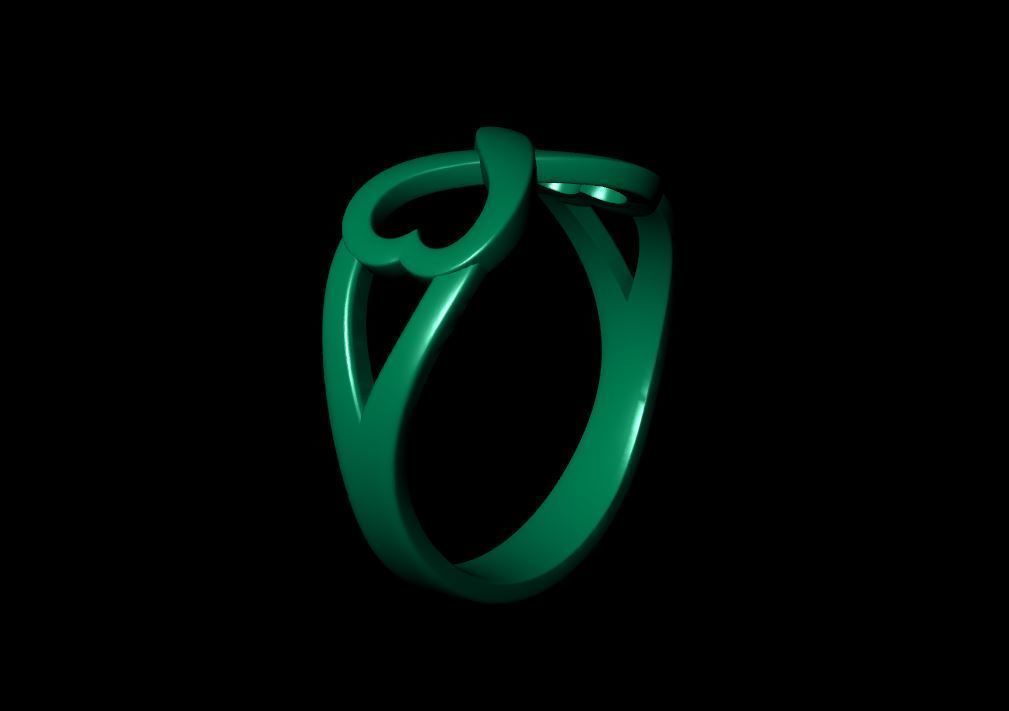 Infinity Heart Ring 3D print model_15
