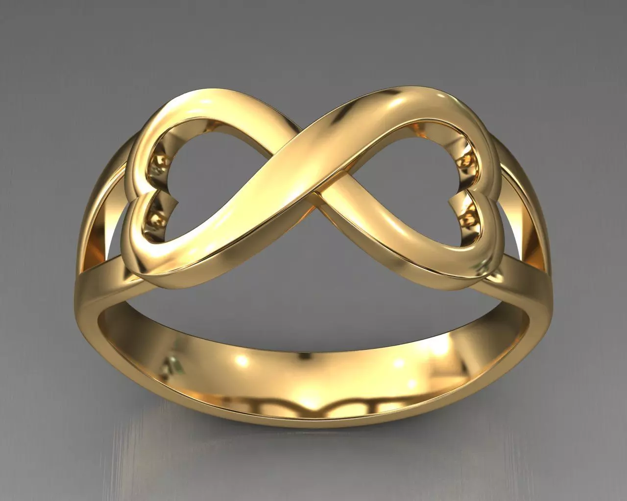 Infinity Heart Ring 3D print model_0