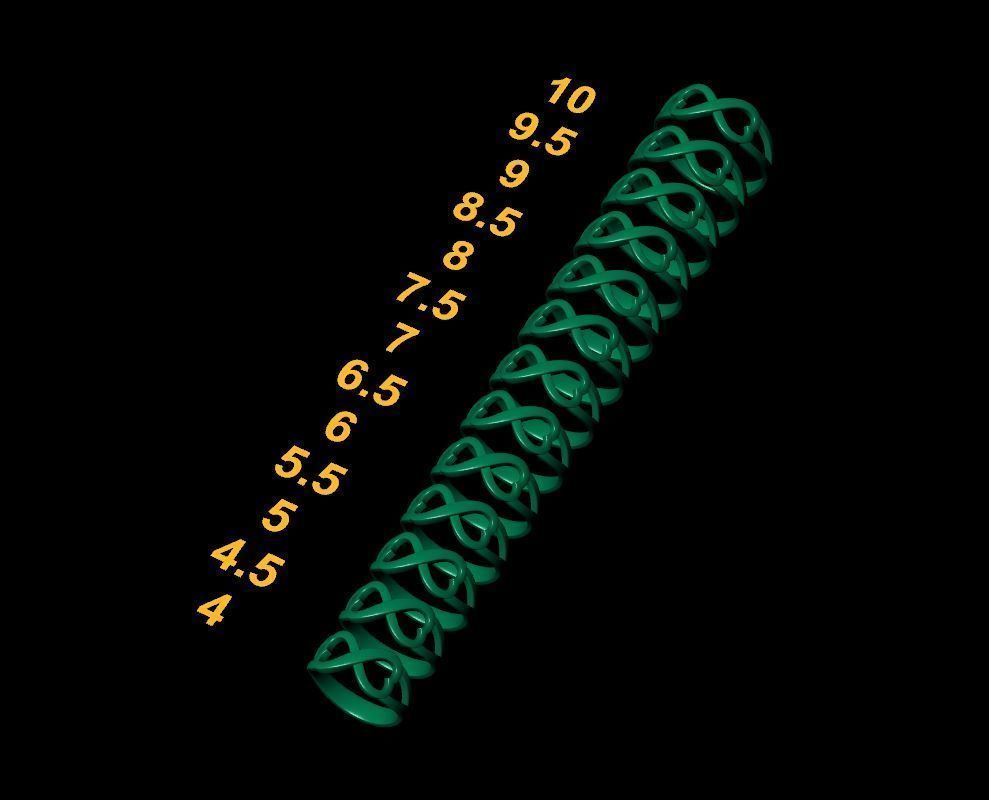 Infinity Heart Ring 3D print model_13