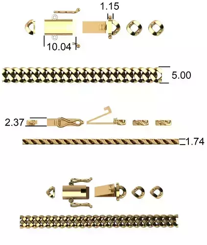 3DM format Cuba chain 5mm