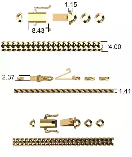 3DM Format Cuba chain 4mm