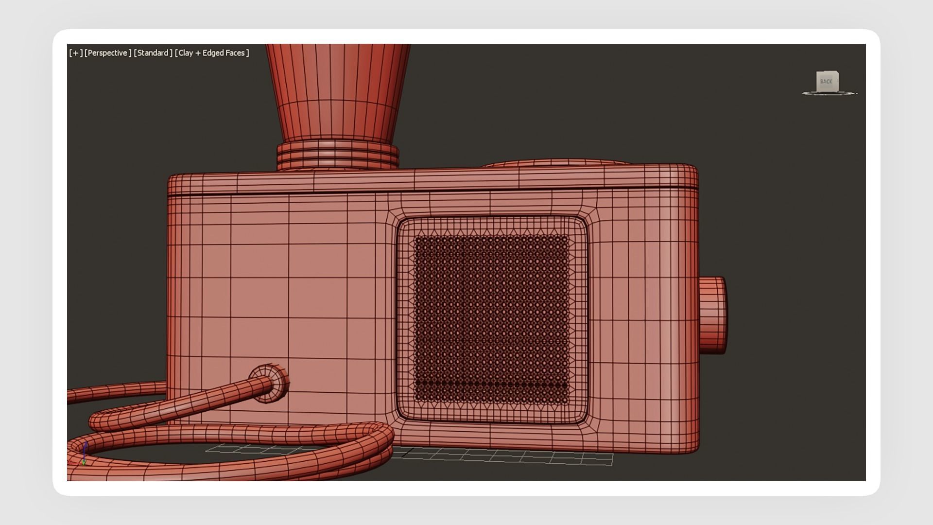 Radio Lamp Low-poly 3D model_8