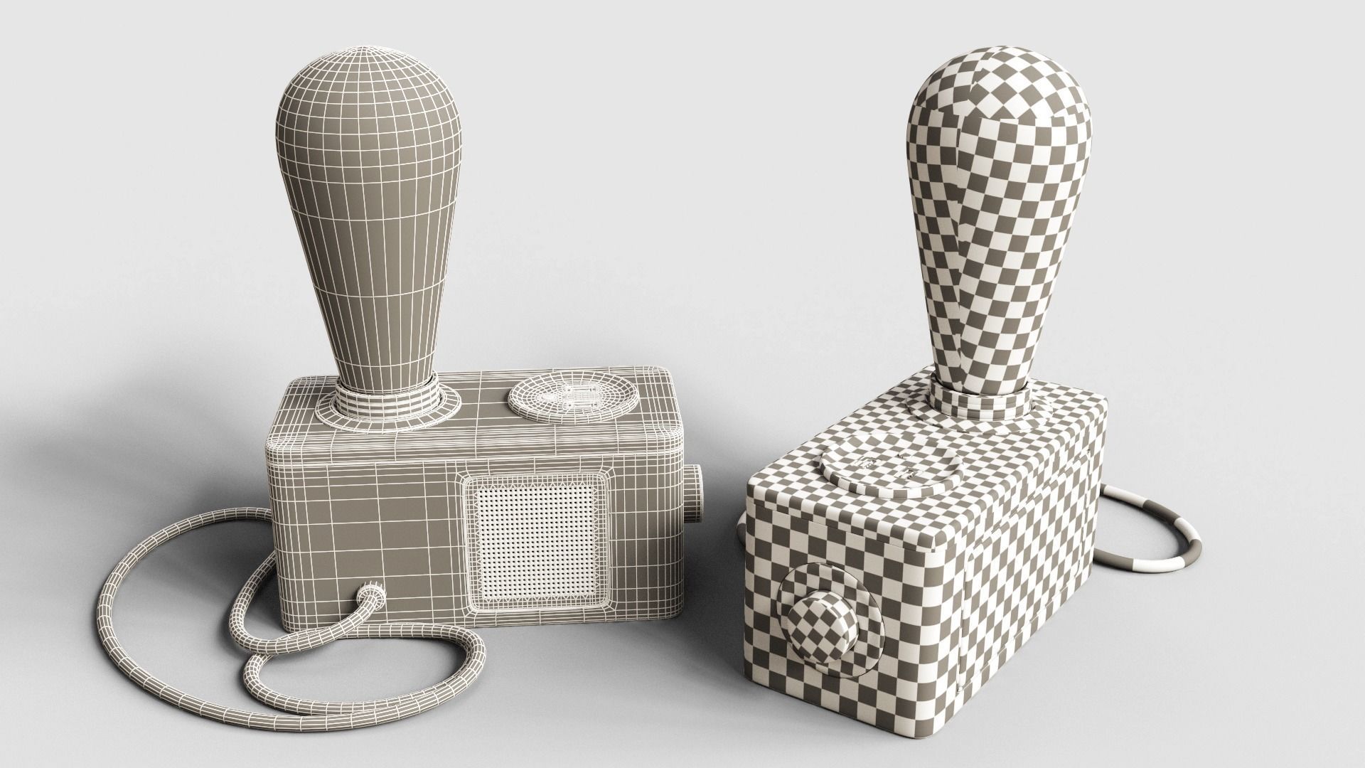 Radio Lamp Low-poly 3D model_5