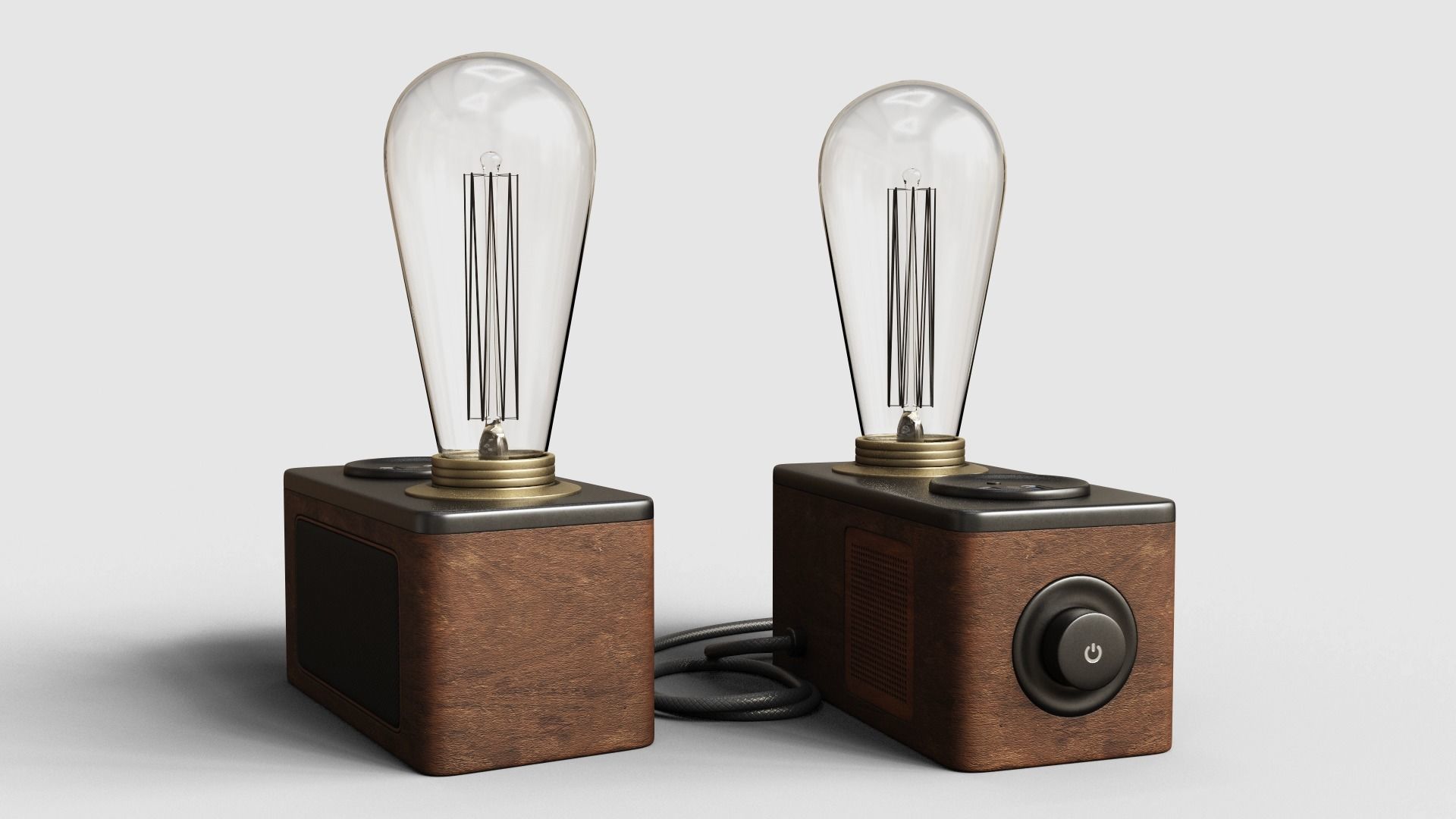 Radio Lamp Low-poly 3D model_3