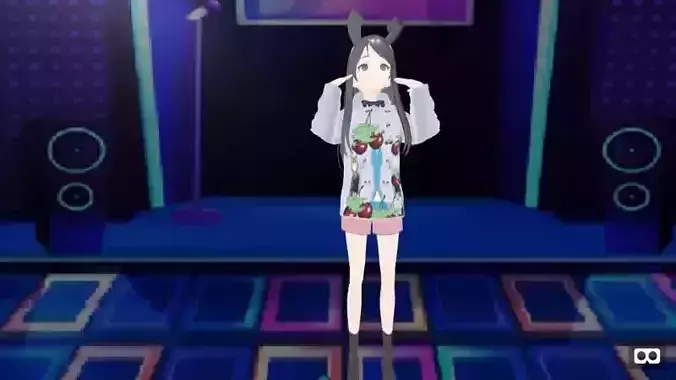mmd demon girl party fashion 