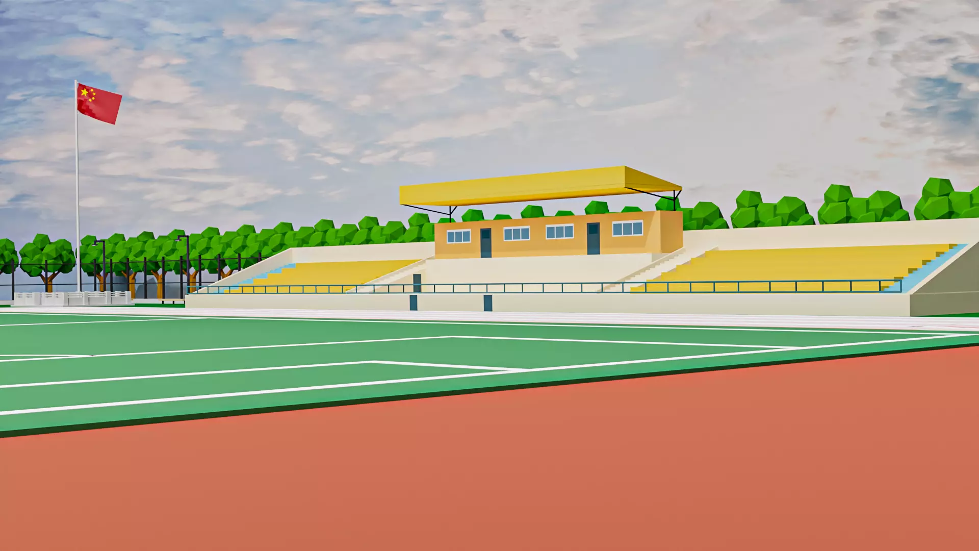 sports ground Free 3D model