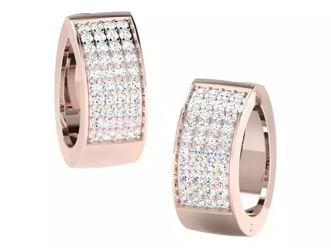 Delicate Fine Diamond Hoop Earrings