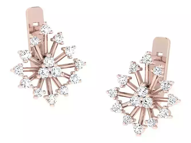 Delicate Fine Diamond Earrings