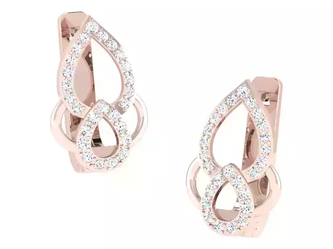 Delicate Fine Diamond Hoop Earrings