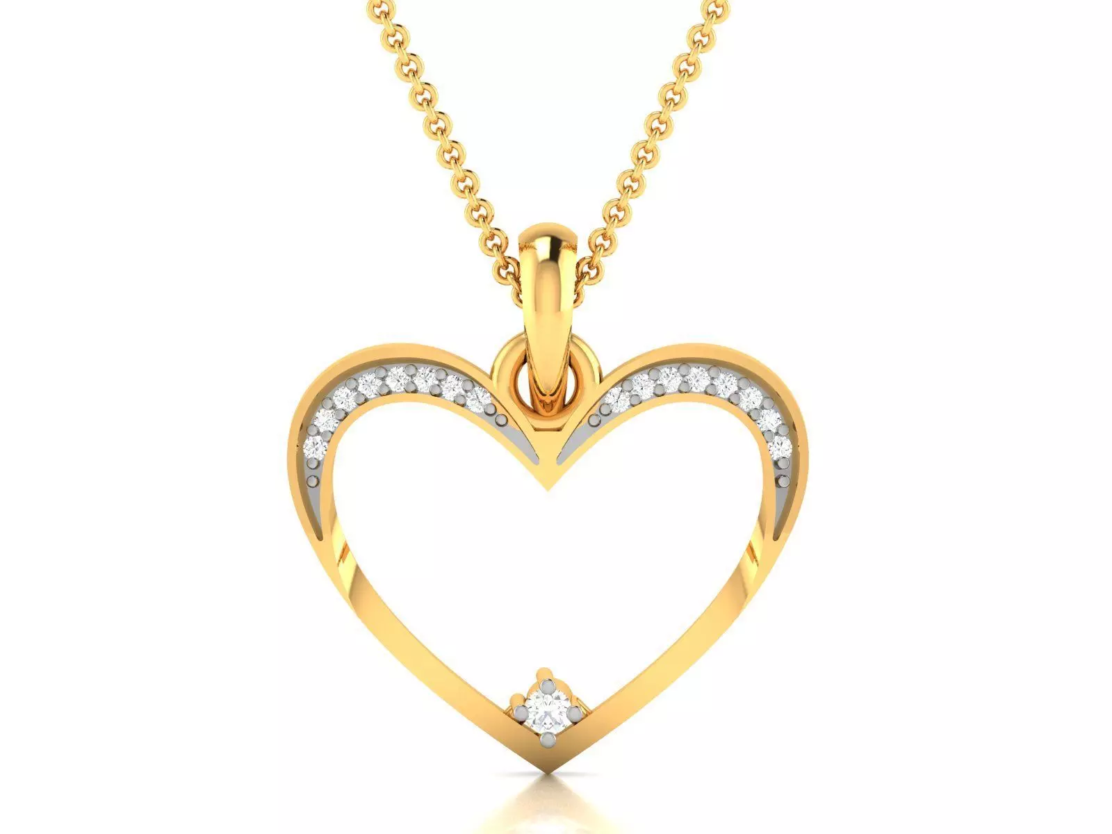 Women Diamond Pendant 3D print model