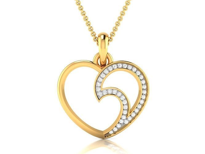 Women Diamond Pendant 3D print model