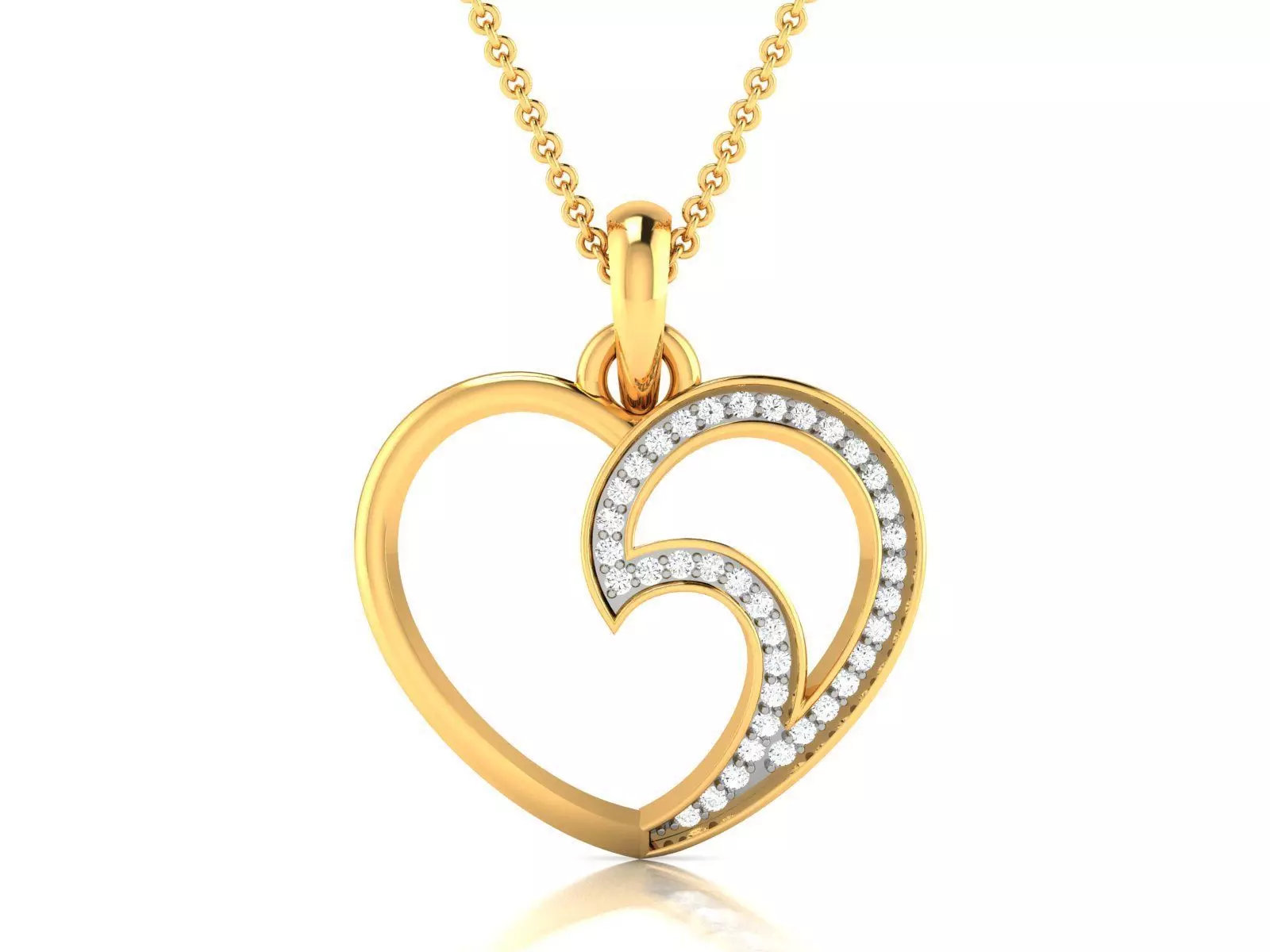 Women Diamond Pendant 3D print model