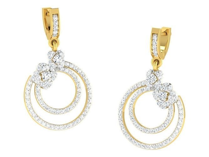 Delicate Fine Earrings 3D print model