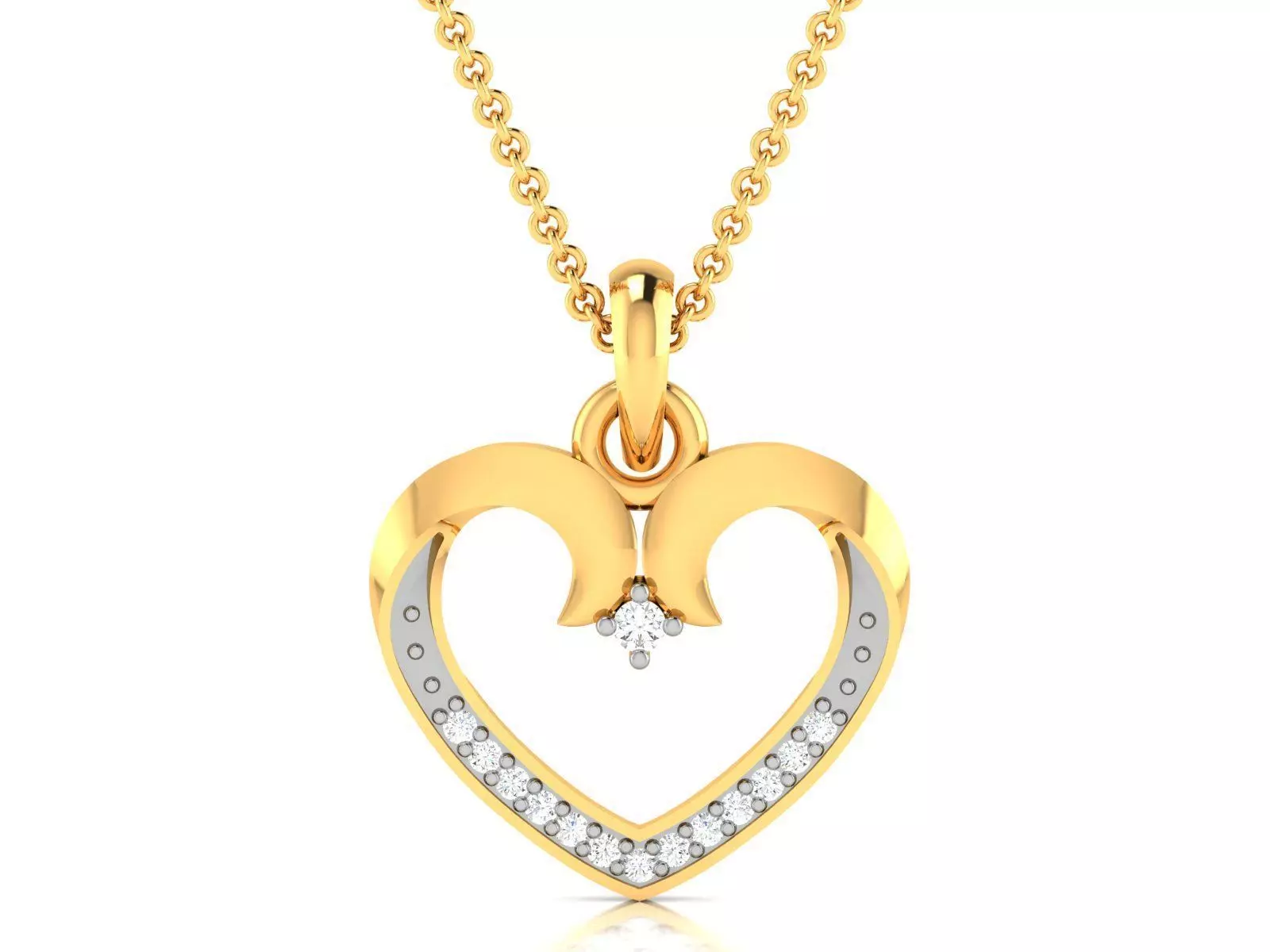Women Diamond Pendant 3D print model
