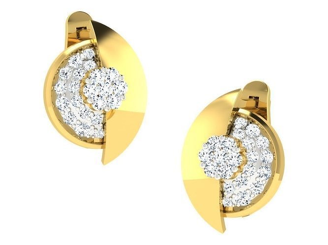 Solitaire Earrings 3D print model