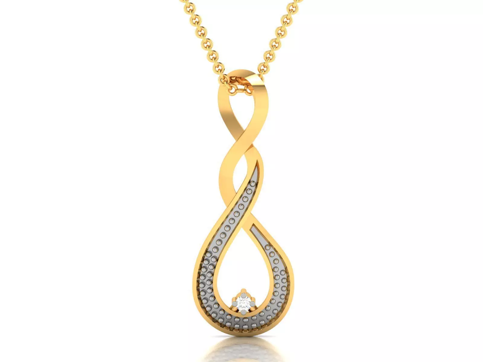 Women Diamond Pendant 3D print model_0