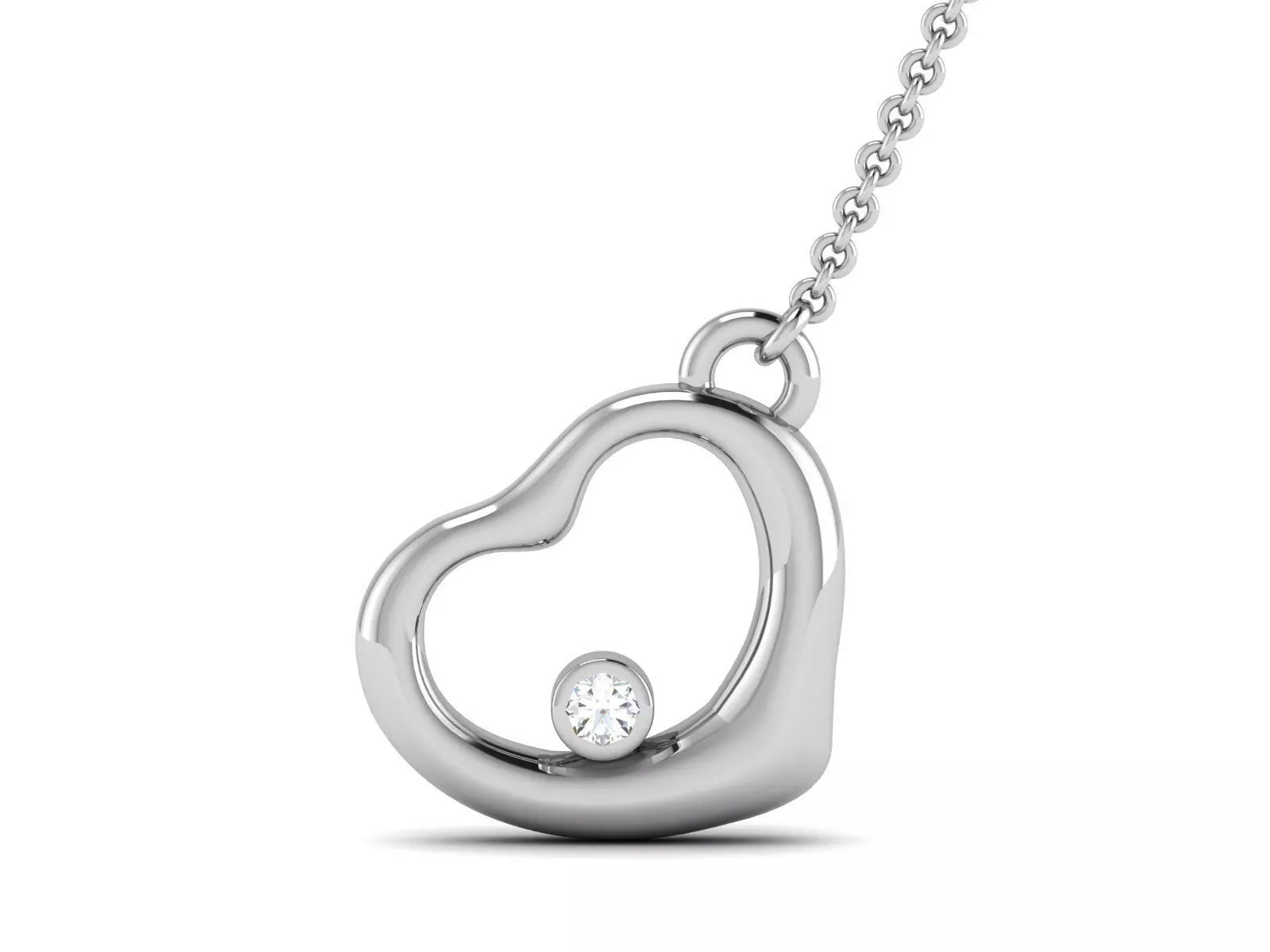 Women Diamond Pendant 3D print model