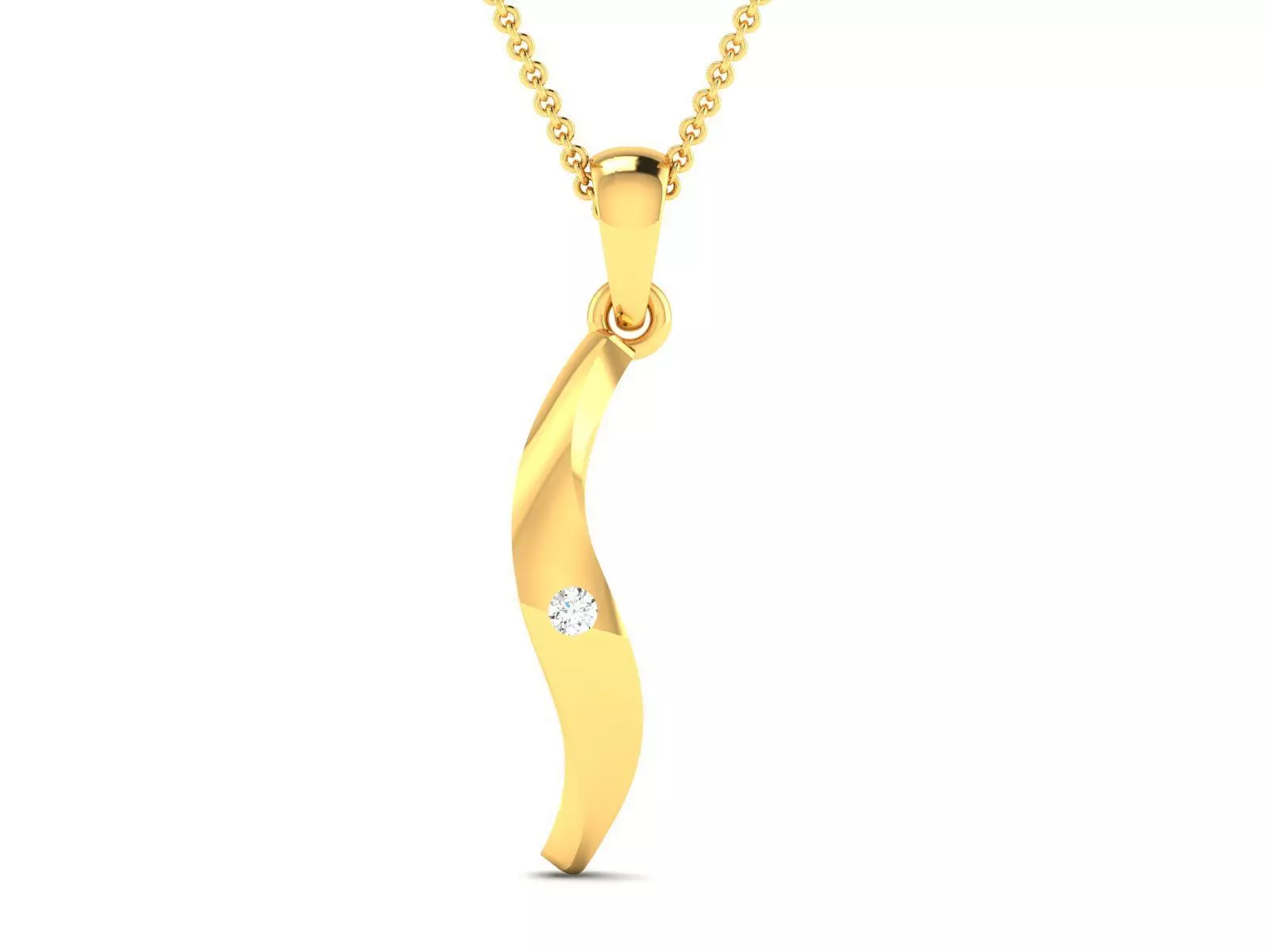 Women Diamond Pendant 3D print model_0