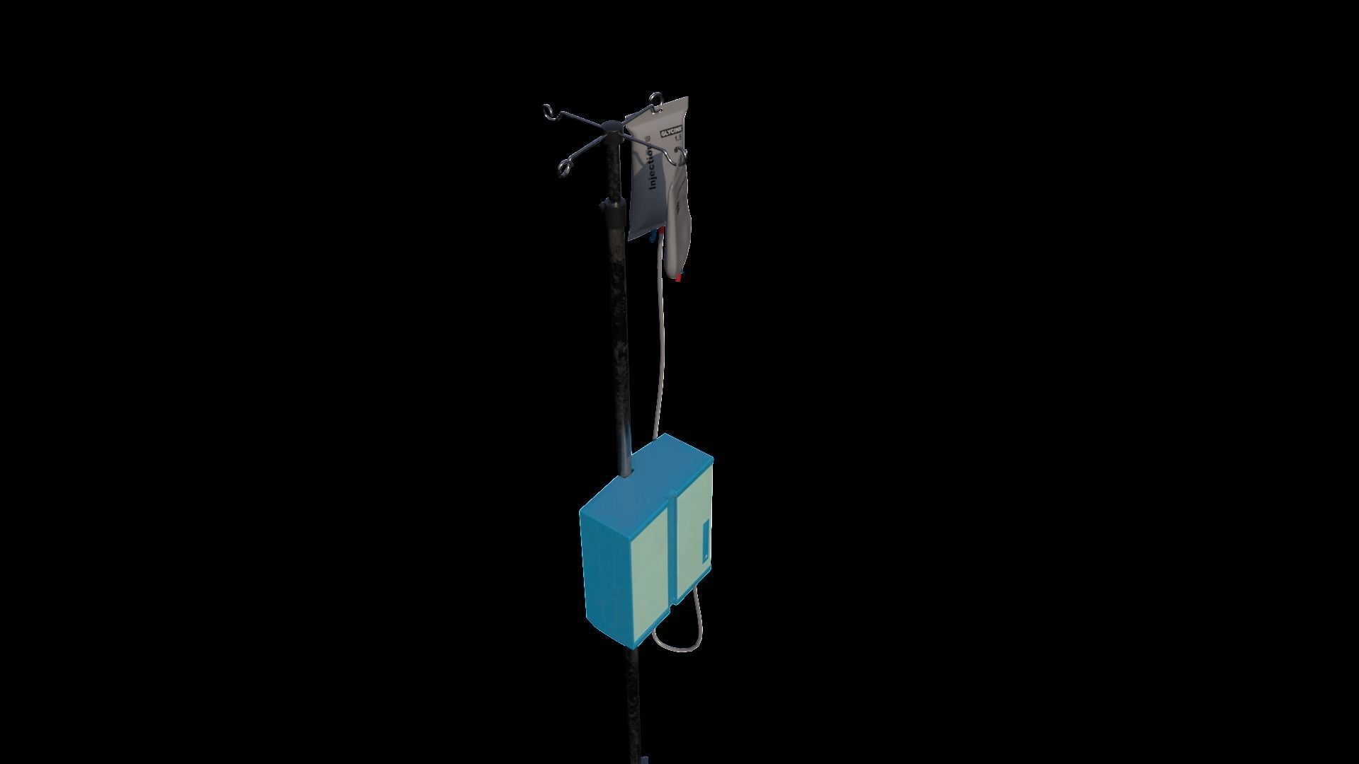 Serum hospital bed 3D model_4
