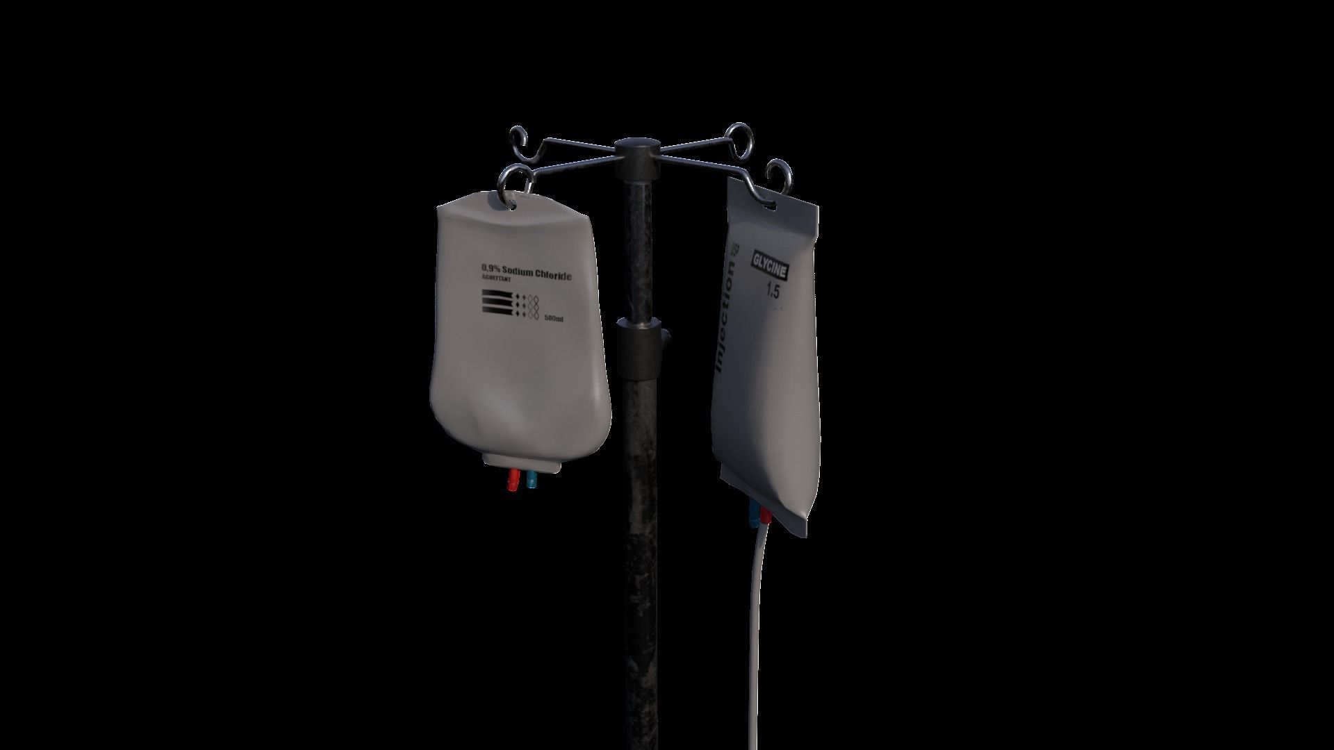 Serum hospital bed 3D model_1