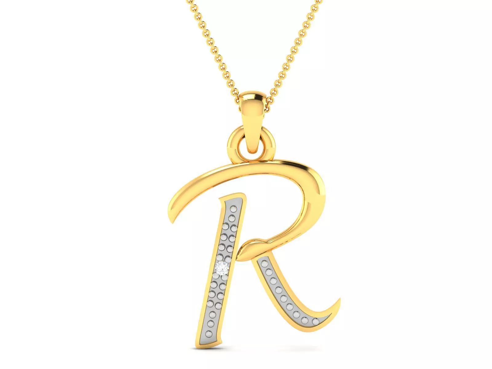 Alphabet Pendant - R 3D print model_0