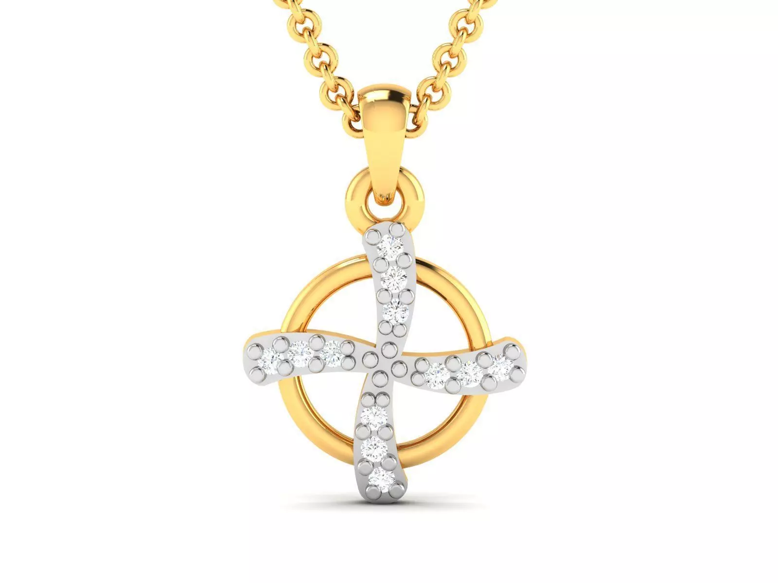 Women Diamond Pendant 3D print model_0