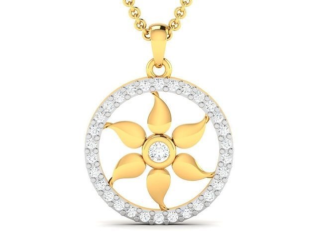 Women Diamond Pendant 3D print model