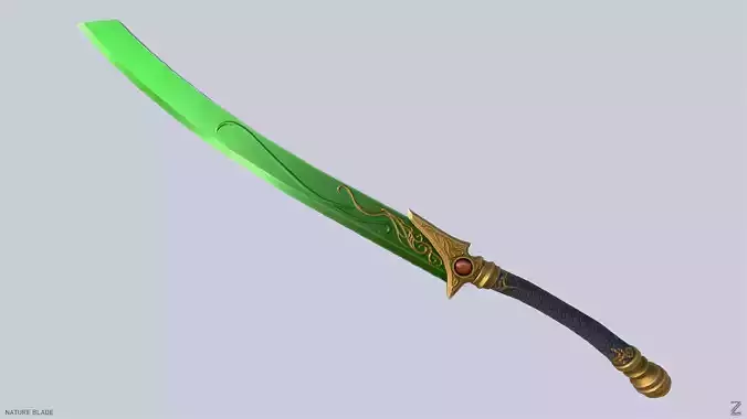Nature blade Low-poly 3D model
