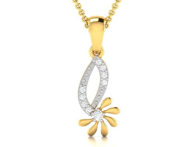 Women Diamond Pendant 3D print model
