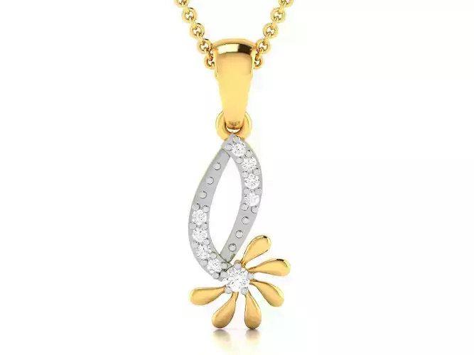 Women Diamond Pendant 3D print model